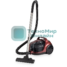 Пылесос Hyundai HYV-C2645 красный/черный, 380/2200 Вт, уборка сухая, пылесборник контейнер 3,5 л