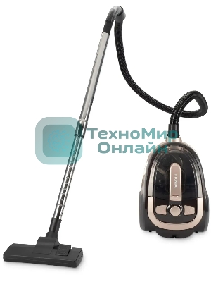 Пылесос Hyundai HYV-C3550 золотистый/темно-коричневый, 380/2220 Вт, уборка сухая, пылесборник контейнер 2,5 л