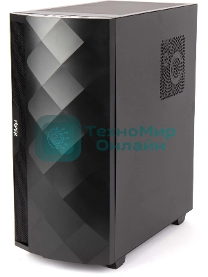 Компьютерный корпус Hiper DCB черный без БП ATX 1x120mm 1x140mm 1xUSB2.0 1xUSB3.0 audio bott PSU