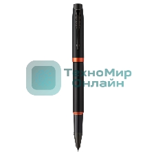 Ручка роллер Parker IM Vibrant Rings T315 (CW2172945) Flame Orange PVD, F, черные чернила, подарочная коробка