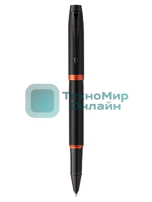 Ручка роллер Parker IM Vibrant Rings T315 (CW2172945) Flame Orange PVD, F, черные чернила, подарочная коробка