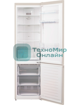 Холодильник Weissgauff WRK 2010 D Inverter NoFrost Beige Soft Close бежевый двухкамерный 309/110л морозилка снизу, No Frost