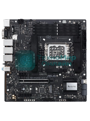 Материнская плата Asus PRO WS W680M-ACE SE, LGA1700, Intel W680, 4xDDR5, 8xSATA, 2xM.2, 1xPCIe 5.0 x16, 1xPCIe 3.0 x4, 1xPCIe 3.0 x1, 1xDP, 1xHDMI, 1xVGA, 3x2.5Gb LAN, 1xUSB-C 10Gbps, 1xUSB-A 10Gbps, 4xUSB-A 5Gbps, 3x3.5 мм, 7.1, mATX