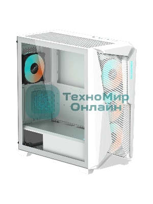 Компьютерный корпус Gigabyte C301 Glass White MidTower, ATX, USB-C x1, USB 3.0 x2, Audio I/O, GPU:400мм, Black, TG