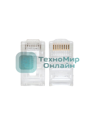 Коннектор RJ-45 TERACOM PRO неэкранированный 8P8C 30мкд Cat.5E универсальный (упак. 10 шт)
