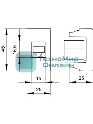 Розетка компьютерная DKC Viva 45138 RJ-45 кат.5E, 1 мод., серая