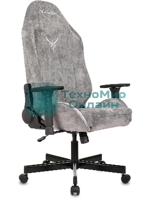 Кресло Бюрократ Knight N1 Fabric серый, ткань, 120 кг, механизм качания