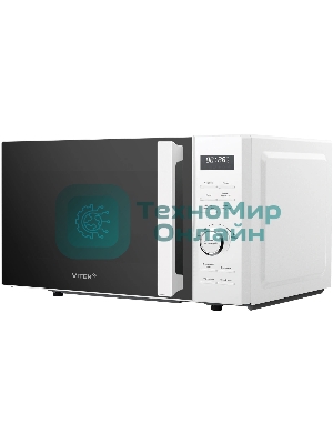 Микроволновая печь Vitek VT-MW1825 белый, 25 л, 900 Вт, переключатели - кнопки, поворотный механизм