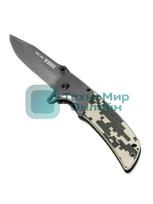 Нож складной Denzel, многоцелевой, системы Liner-Lock, с накладкой G10 на классической рукоятке 79207