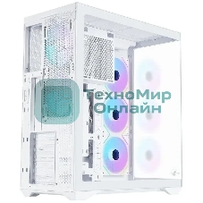 Корпус ATX Eurocase M4801 white, без БП, закаленное стекло 2 стороны