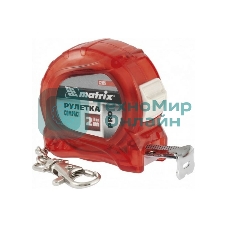 Рулетка Compact, 2 м x 16 мм, компактный размер, карабин-держатель, PRO Matrix