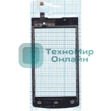 Сенсорное стекло (тачскрин) для Philips S301, черное