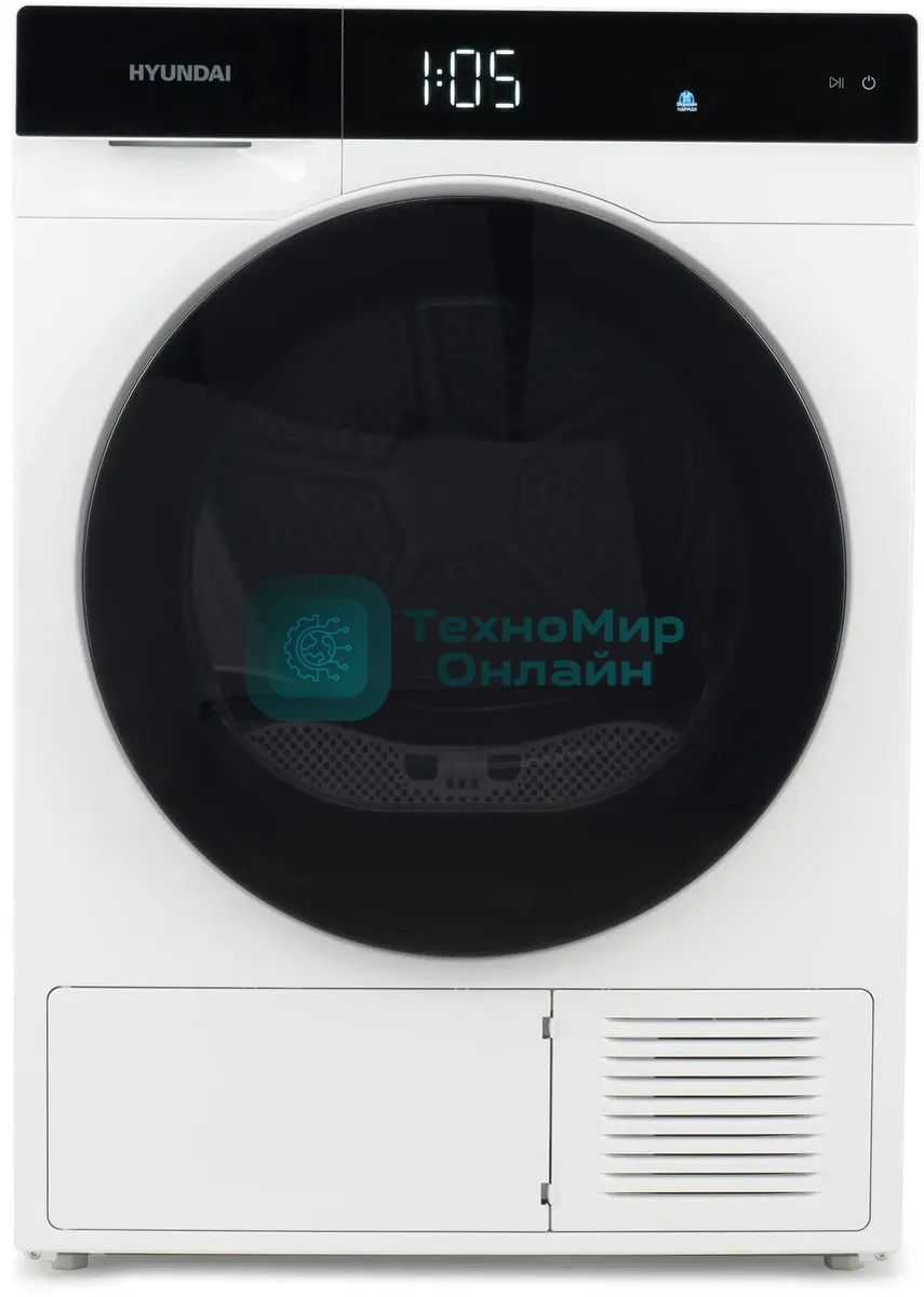 Сушильная машина Hyundai DFE9429 белый, 10 кг, сушка - конденсационная, программ - 15, 60 x 85 x 62 см