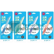 Ручка гелевая Deli Pupal SA321 черный, d=0.5мм, черные чернила, блистер, резиновая манжета стираемые чернила