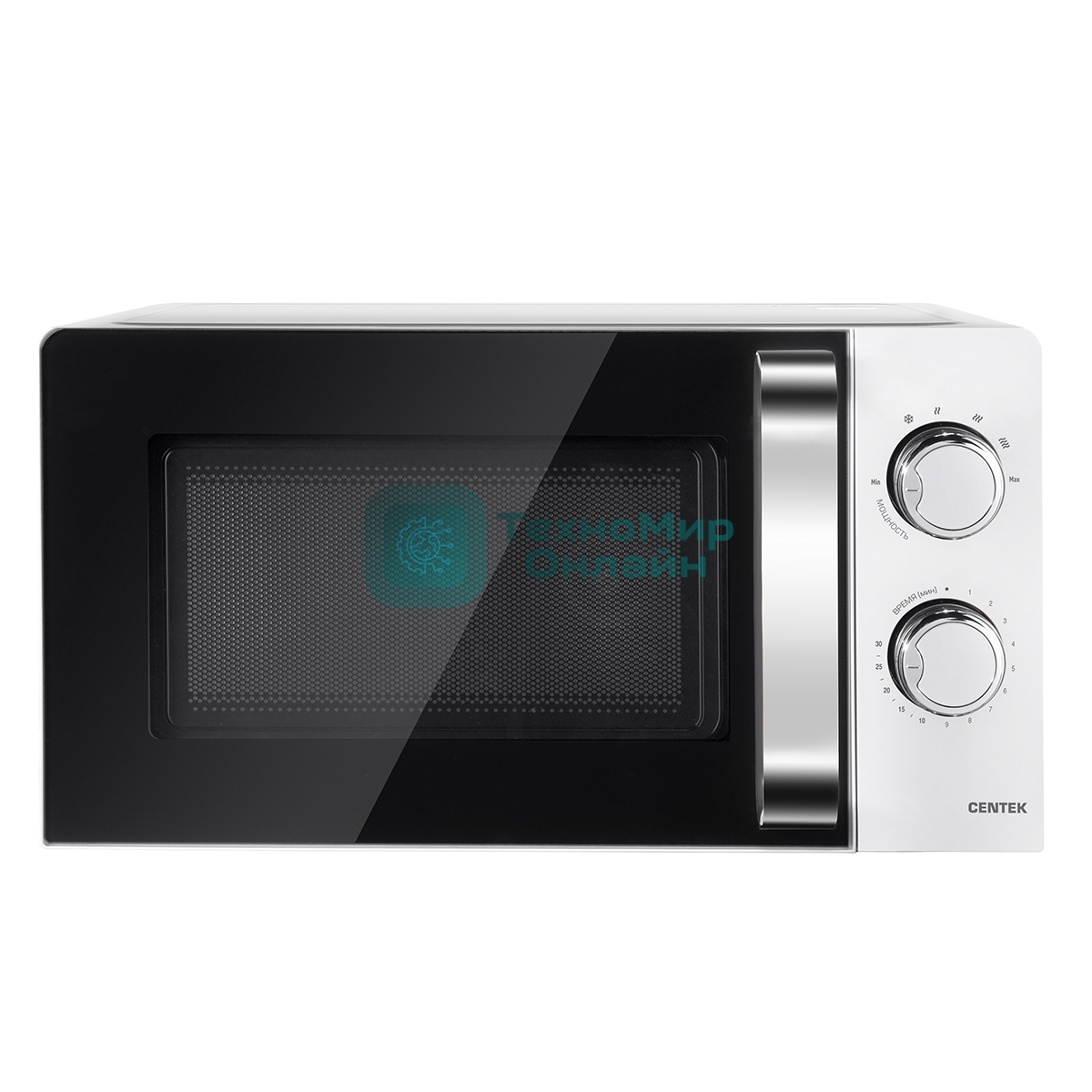 Микроволновая печь Centek CT-1575 белый, 20 л, 700 Вт, переключатели - поворотный механизм