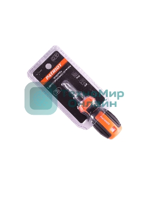 Отвертка Patriot с двусторонним стержнем, CR-V, PH2-SL6 x 38, двухкомпонентная рукоятка