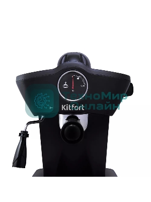 Кофеварка рожковая Kitfort КТ-706 черный, исп. кофе - молотый, 0,25 л, 800 Вт, 3,5 бар