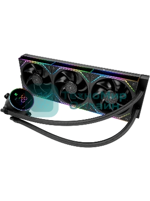 Система жидкостного охлаждения Thermalright Frozen Magic 360 Digital V2 (360мм, LED temp., Black, ARGB/Fans: 3x120мм, 68.9CFM, 28.2dBA, 2000RPM/Pump height 54.4мм, Rad thickness 27мм/S: 1700, 1200, 1851, 115X, AM5, AM4)