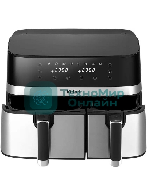 Аэрогриль Kitfort КТ-2261 черный, 2700 Вт, 8.2 л, сенсор, 8 программ