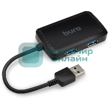 USB-концентратор Buro BU-HUB4-U3.0-S, USB 3.0, USB 4 порта, USB