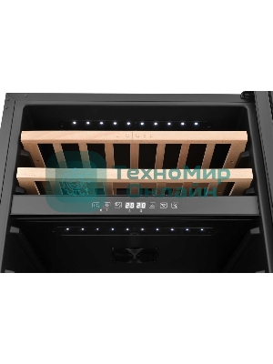 Винный шкаф встраиваемый ZÜGEL ZCWI460DB, черный