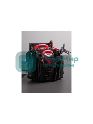 Поясная сумка монтажника Deli DL5865 250 x 250 x 110мм, 7 карманов, ткань Оксфорд 1680D, кожанные боковые карманы