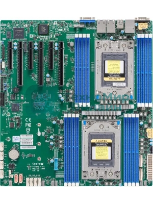 Материнская плата серверная SuperMicro H12DSI-N6-B, сокет SP3, 16xDDR4, 6xPCIe 4.0 x16, 10xSATA, M.2, 2xGigabit Ethernet, 2xUSB 2.0, 2xUSB 3.0, VGA, 24-pin, eATX