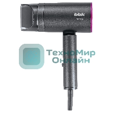 Фен BBK BHD1601 графит, 1600 Вт, ионизация, компактный