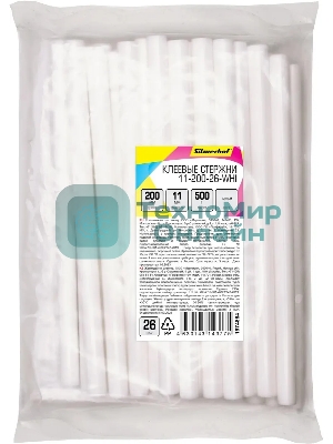 Клеевые стержни Silwerhof 11-200-26-WHI дл.200мм D11мм белый упак:26шт