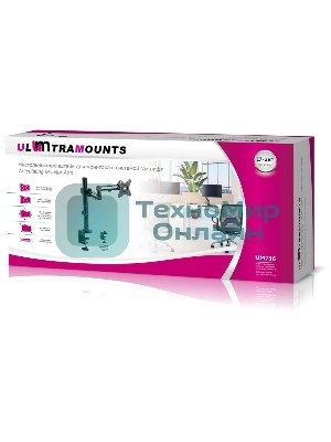 Кронштейн для мониторов Ultramounts UM736 черный 17