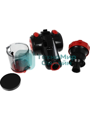 Пылесос Centek CT-2528 Red красный/черный, 350/2000 Вт, уборка сухая, пылесборник циклонный фильтр 1.5 л