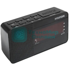 Радиобудильник Hyundai H-RCL200 черный LED проек.изоб. подсв:красная часы:цифровые AM/FM