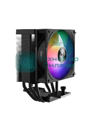 Кулер для процессора PCCooler R300 ARGB BK черный 92мм алюминий+медь 2200rpm 30db 4-pin 150W 133мм