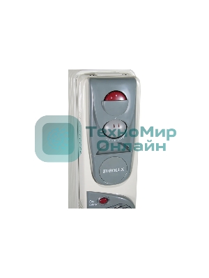 Обогреватель масляный EUROLUX ОМ-EU-9НВ (9 секций) белый, 2400 Вт, 30 м2, термостат 67/3/17