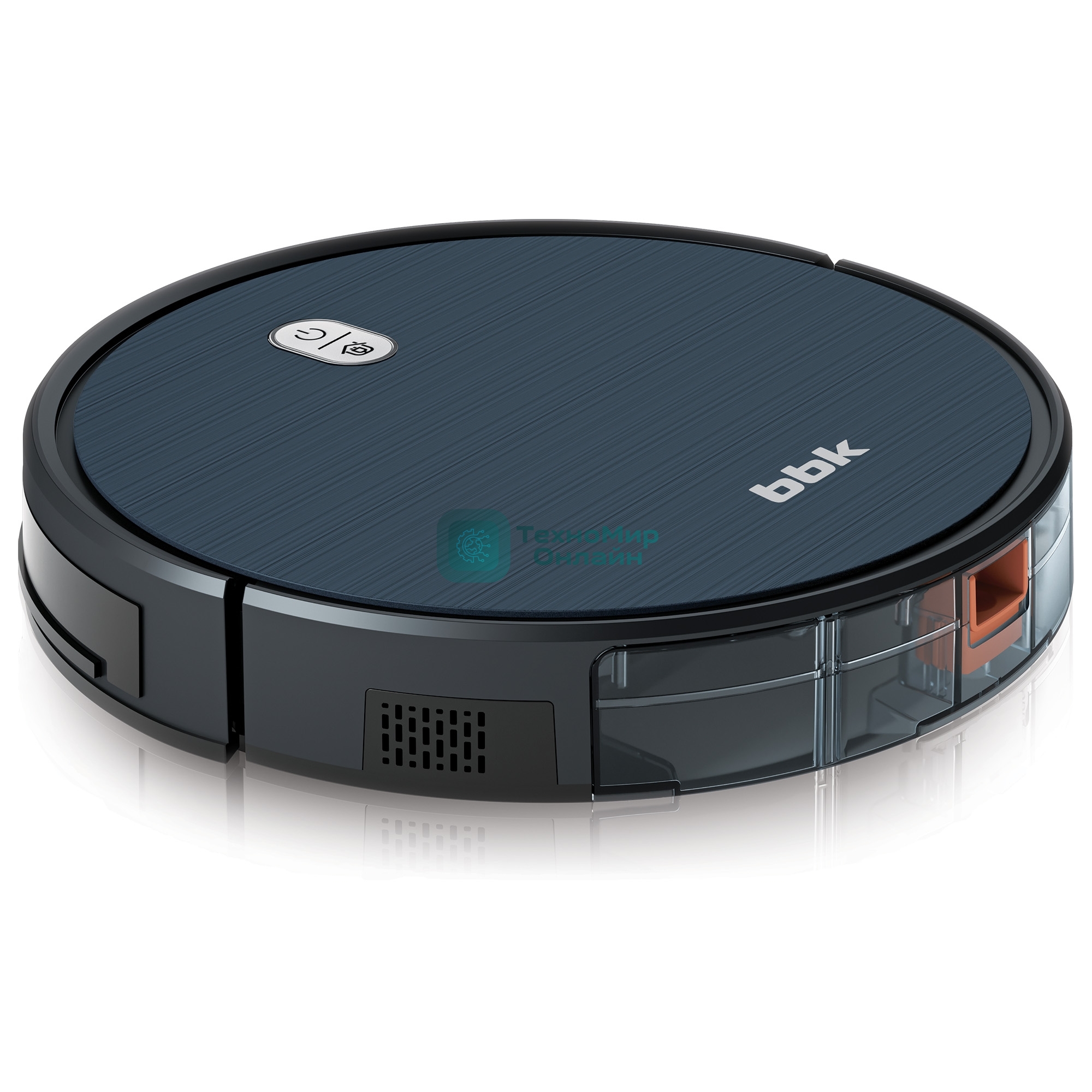 Робот-пылесос BBK BV3504 темный океан, 2600 мАч Li-Ion, уборка комбинированная, пылесборник контейнер 0.6 л
