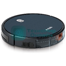 Робот-пылесос BBK BV3504 темный океан, 2600 мАч Li-Ion, уборка комбинированная, пылесборник контейнер 0.6 л