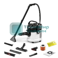 Пылесос моющий Karcher SE 4 *EU 1.081-150.0 белый/черный, 1000 Вт, уборка влажная/сухая, пылесборник контейнер/мешок, 4 л