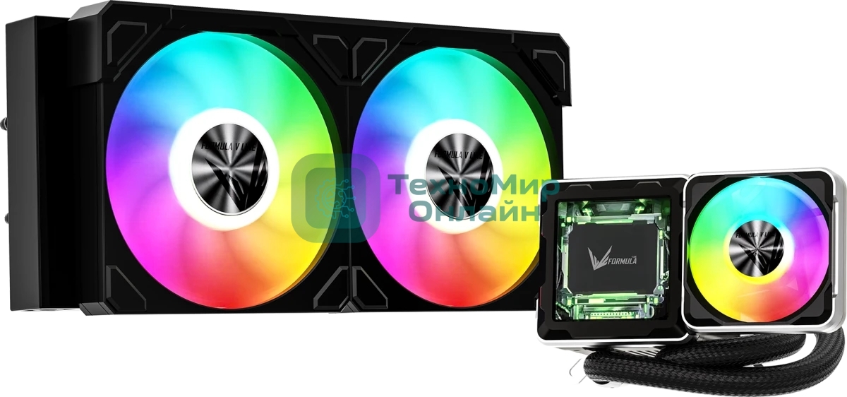 Система жидкостного охлаждения Formula V Line Cryo Wing Digi 240 BK, 240мм, LCD 2.73