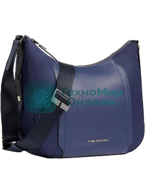 Сумка женская Piquadro Lyra BD6657W92T/BLU темно-синяя нейлон/натур.кожа