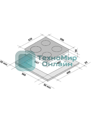 Индукционная варочная панель Krona REMO 60 BL