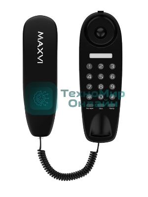 Телефон проводной Maxvi CS-01 черный