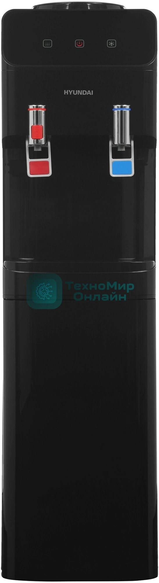 Кулер для воды Hyundai H-WD4240E, верхняя загрузка, нагрев 95 °С, охлаждение 10 °С, черный