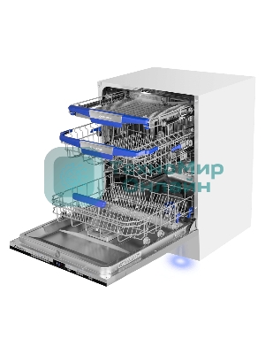 Посудомоечная машина MAUNFELD MLP60230 Light Beam Inverter Wi-Fi, нержавеющая сталь, 14 компл., 44 дБ, класс A+++