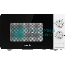 Микроволновая печь Gorenje MO20E2W белый, 20 л, 800 Вт, переключатели - поворотный механизм
