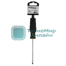 Отвертка Denzel SL4х100 мм, S2, 3к рукоятка