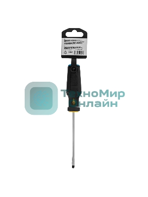 Отвертка Denzel SL4х100 мм, S2, 3к рукоятка