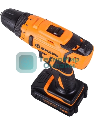 Дрель-шуруповерт Вихрь ДА-16Л-2КА, 16 В, 1,5 Ач, 32 Нм, щеточный