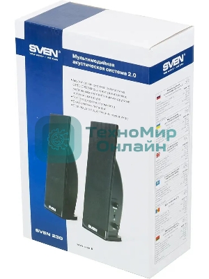 Акустическая система SVEN 230 2.0 черный 4Вт