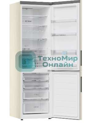 Холодильник Haier C2F637CCGU1 бежевый, двухкамерный, 278/108л, морозилка снизу, No Frost