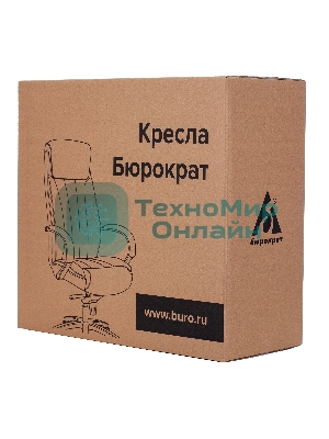 Кресло Бюрократ T-9922WALNUT/BLACK черный, кожа